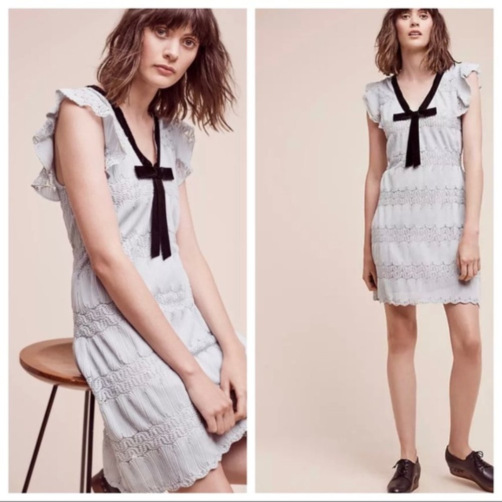 Anthropologie Eva Franco Cata Swing Dress Mint Bow Small